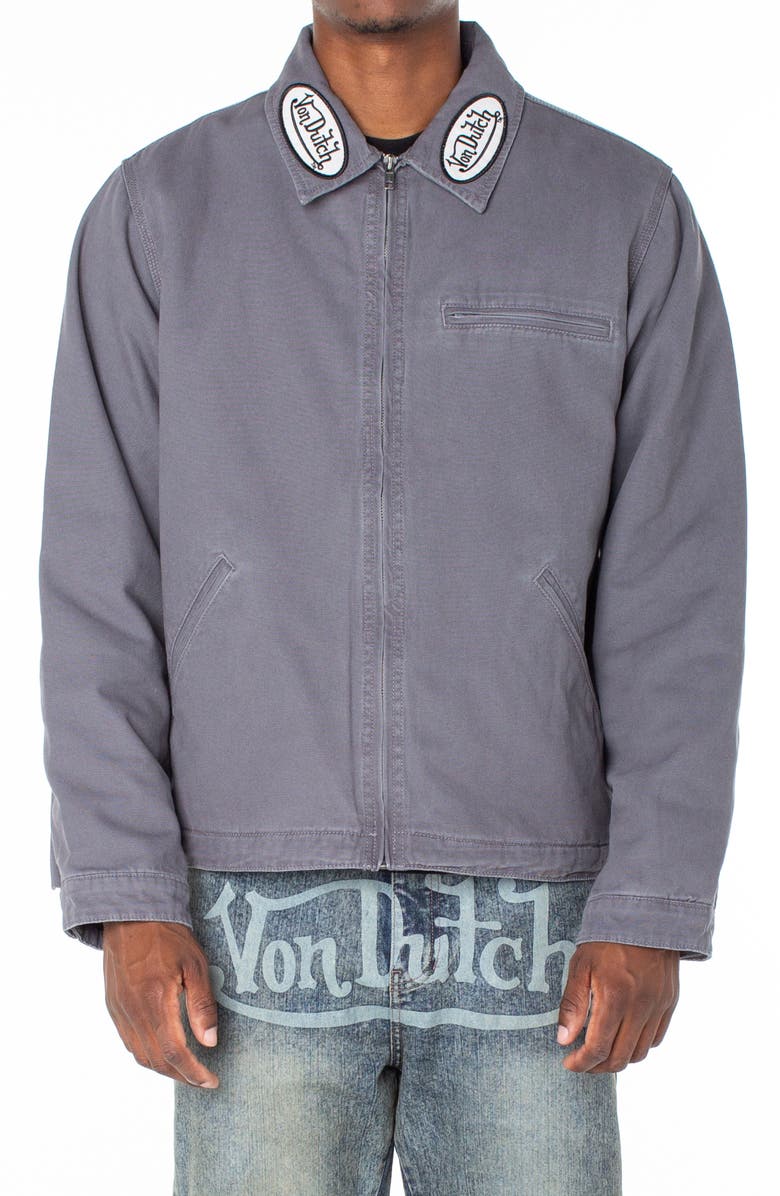 Von Dutch East Patch Collar Quilted Worker Jacket, Alternate, color, Wisp Tone