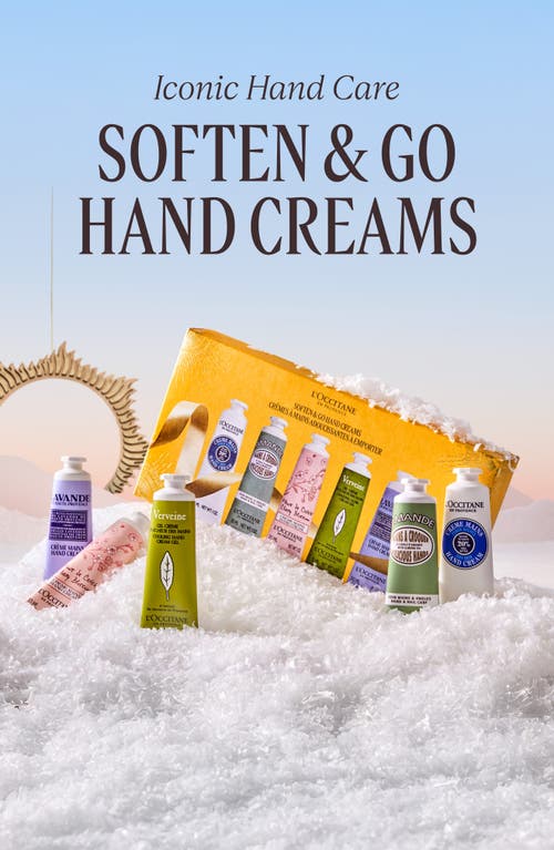 L'occitane Soften & Go Hand Cream Set $65 Value In Transparent
