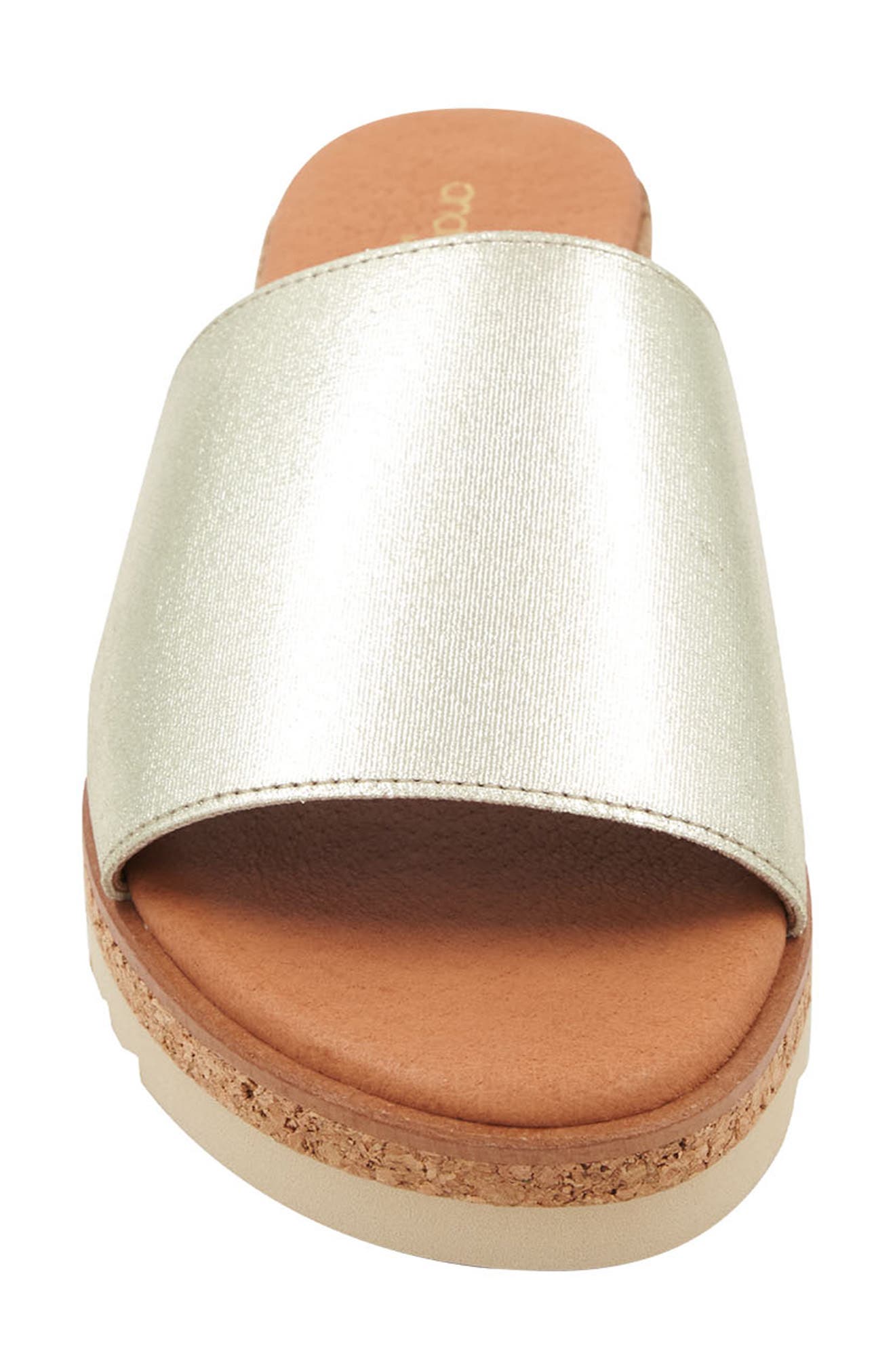Nessie Platform Wedge Sandal, Alternate, color, PLATINO