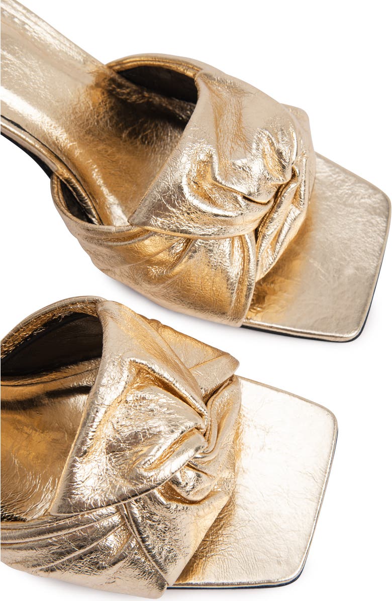 By Far Lamar Metallic Square Toe Sandal, Alternate, color,