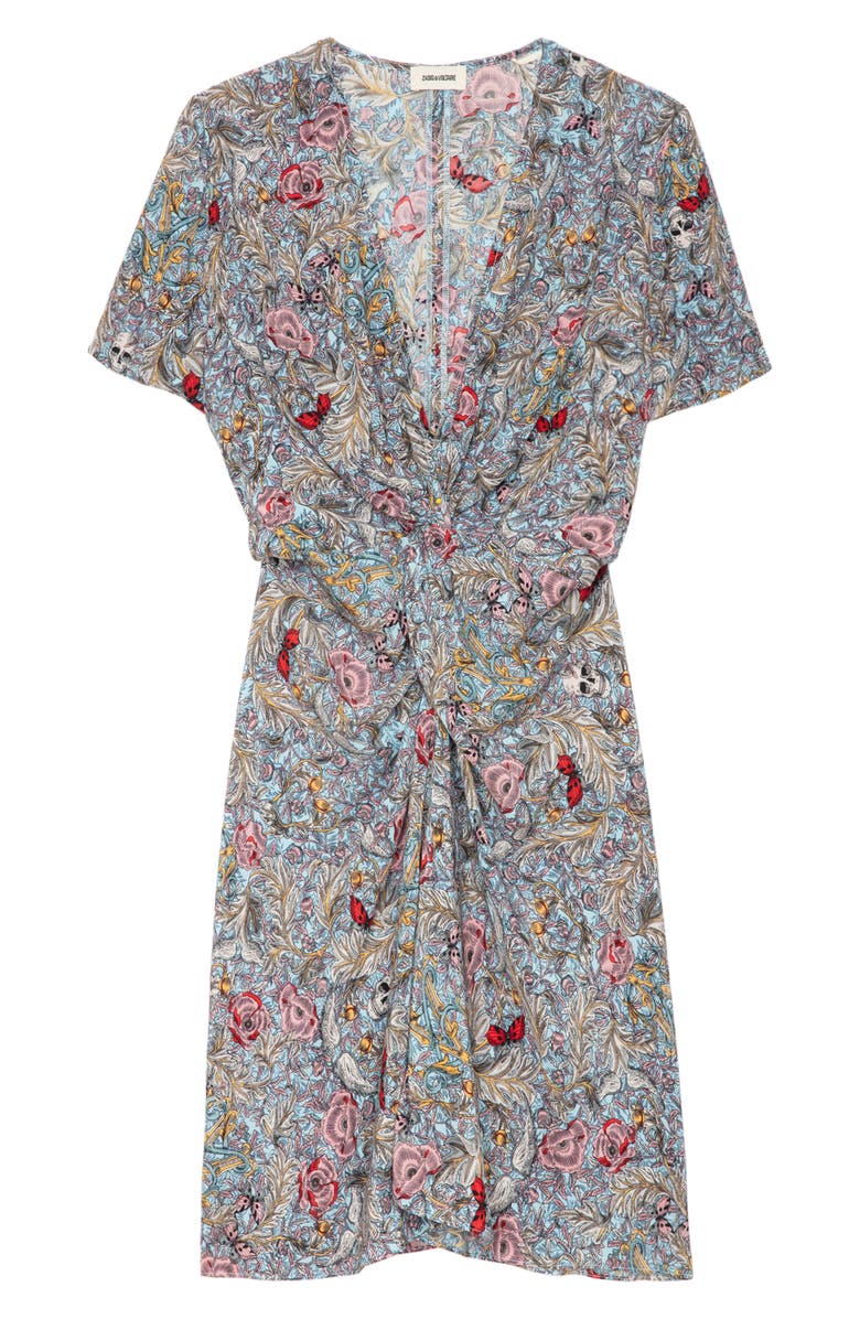 Zadig & Voltaire Rozom Twist Front Dress, Alternate, color, 