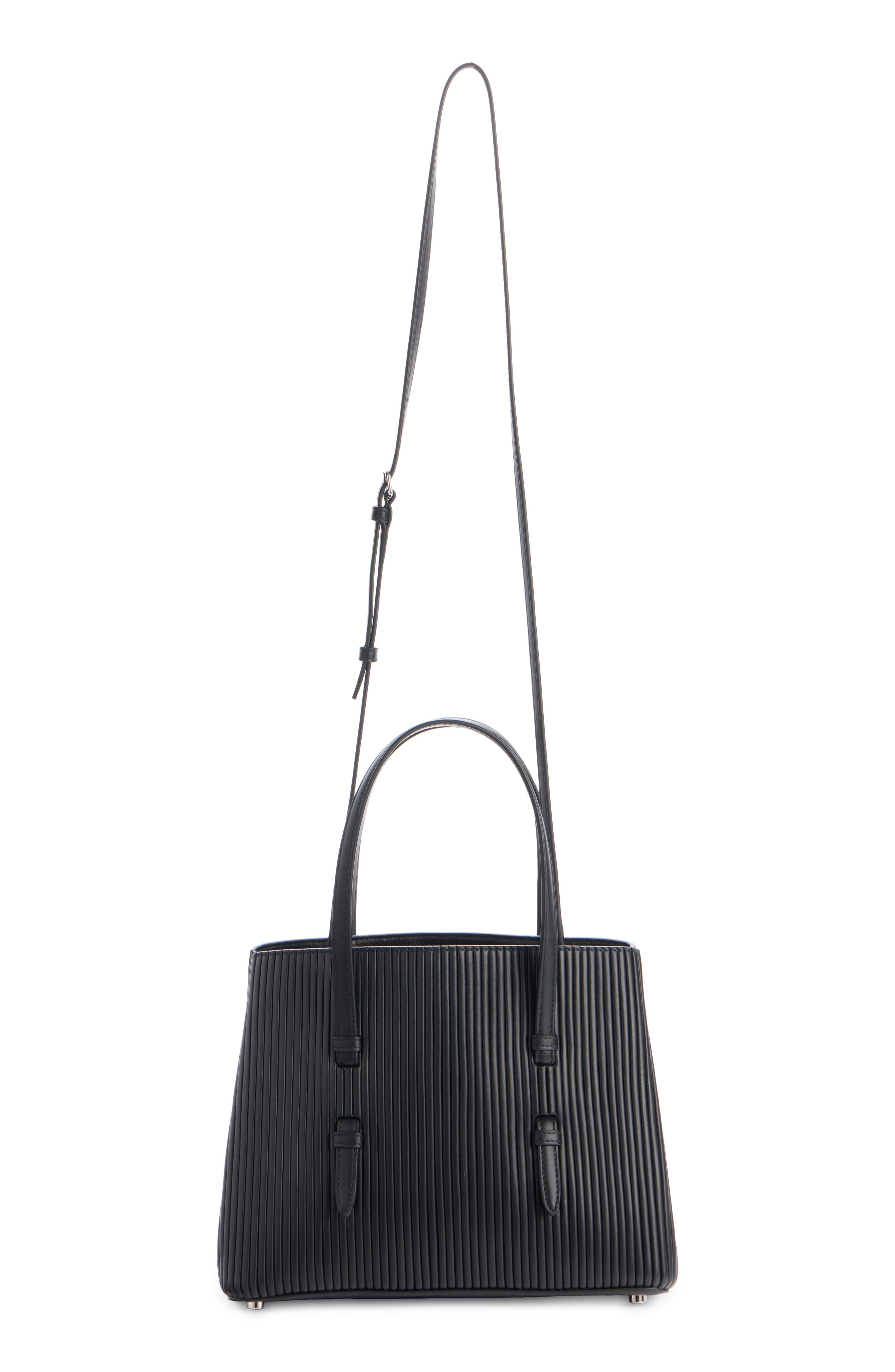 Alaïa Mina 25 Pleated Leather Tote, Alternate, color, 