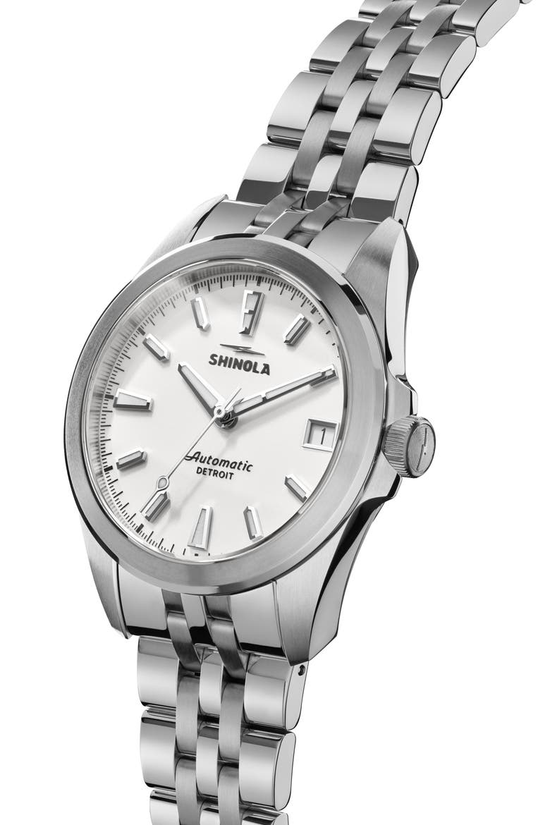 The Circadian Monster Automatic Bracelet Watch, 36mm, Alternate, color, ALABASTER
