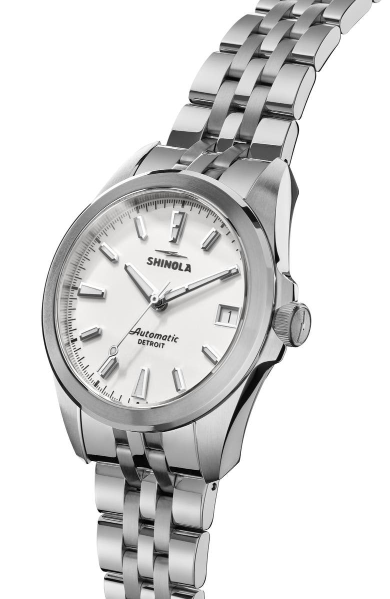 Shinola The Circadian Monster Automatic Bracelet Watch, 36mm, Alternate, color, Alabaster