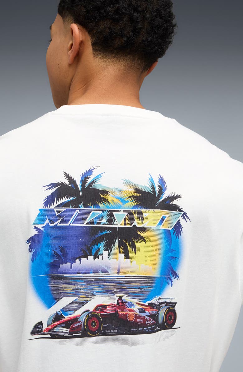 PUMA Ferrari Miami Cotton Graphic T-Shirt, Alternate, color, Puma White
