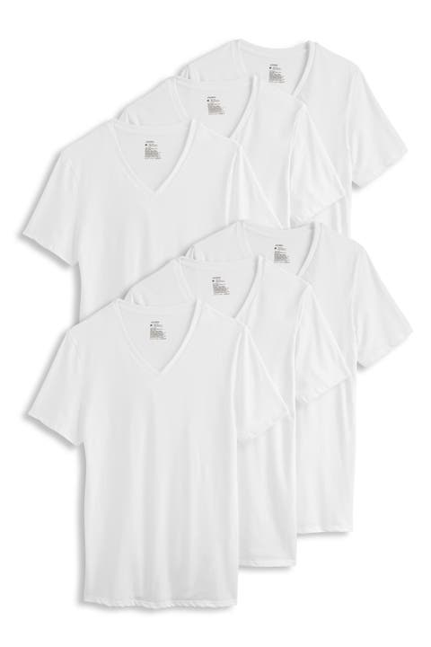 Men's Cotton Stretch V-Neck Undershirt - 6 Pack