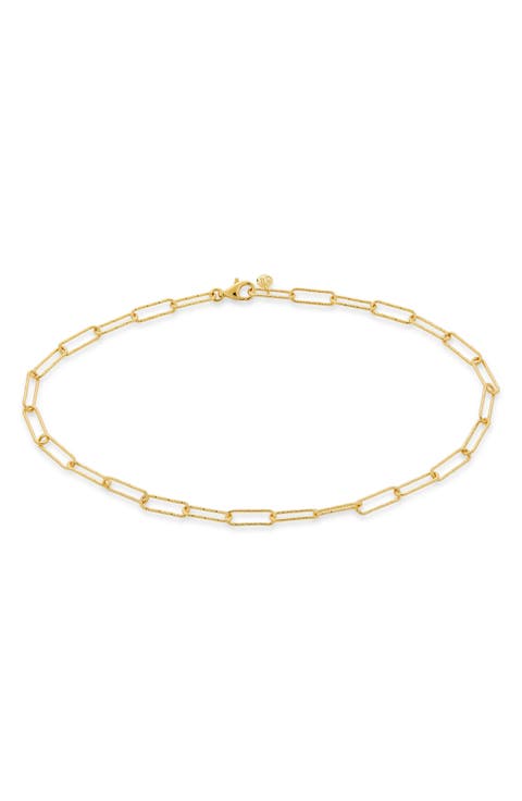 Alta Textured Chain Anklet