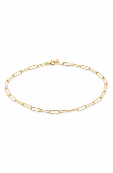 Monica Vinader Alta Textured Chain Anklet