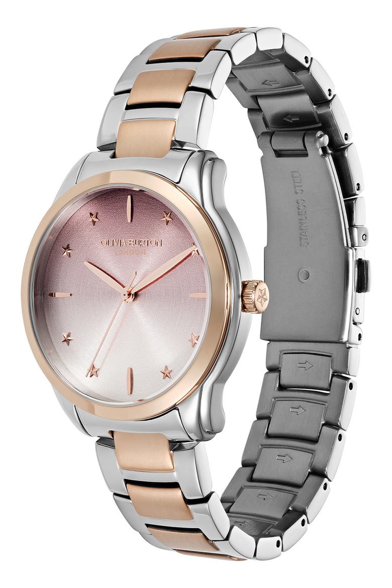Color Wave Bracelet Watch, 36mm, Alternate, color, SILVER  PINK
