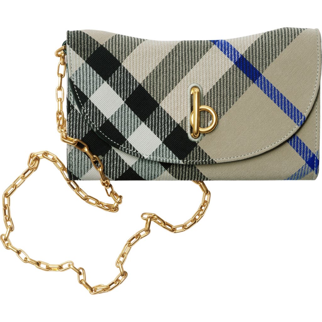Burberry Rocking Horse Chain Strap Wallet In Green