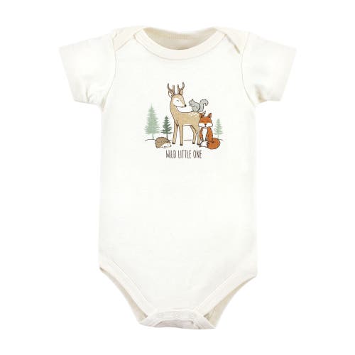 Hudson Baby Five-piece Set Of Cotton Infant All-in-one Bodysuits In Green