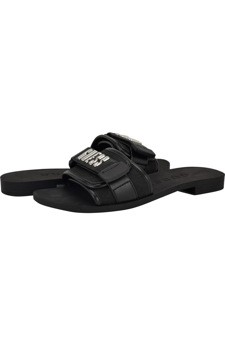 GUESS Elyze Slide Sandal, Alternate, color, Black