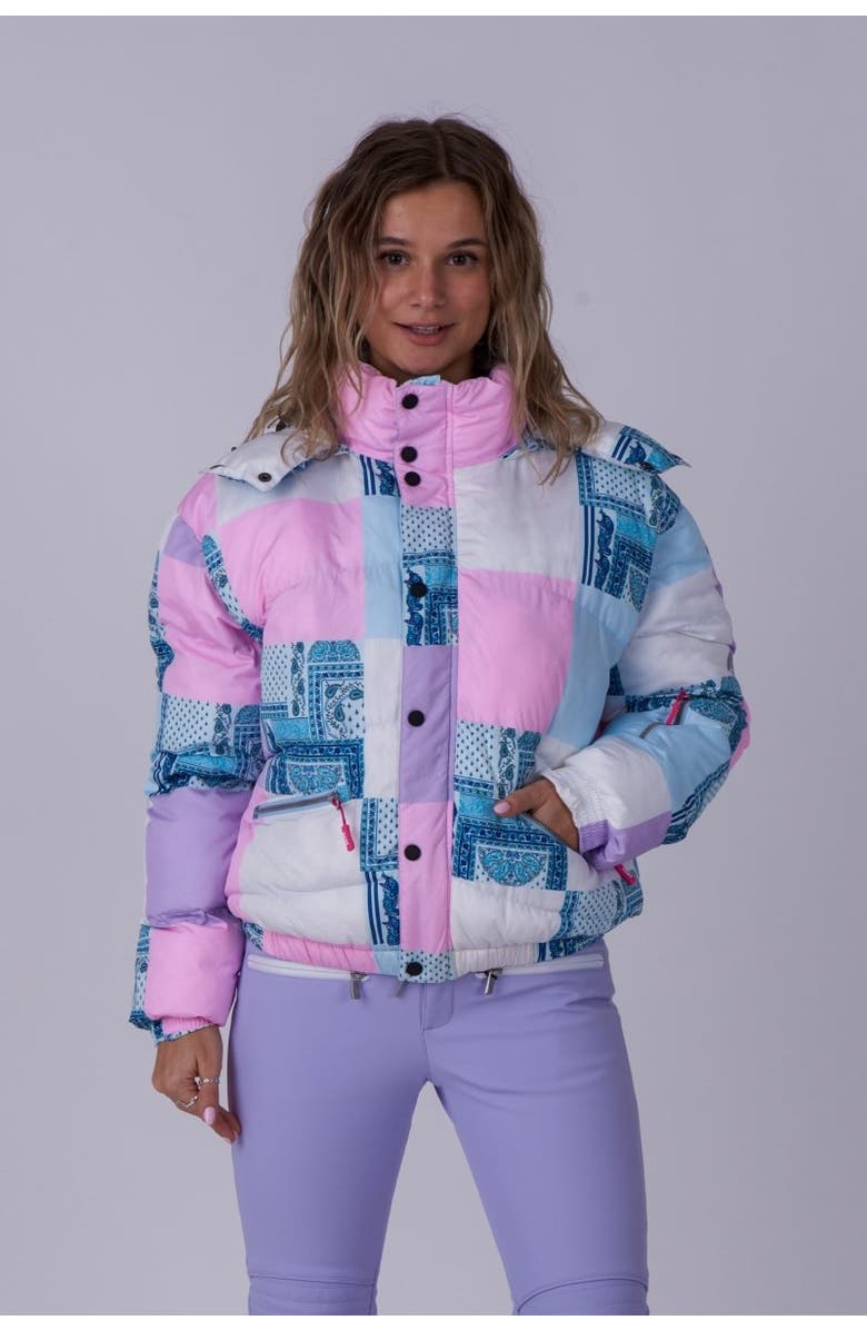 OOSC Chic Puffer Jacket -Patchwork, Main, color, 