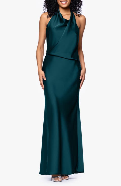 Drape Satin Gown