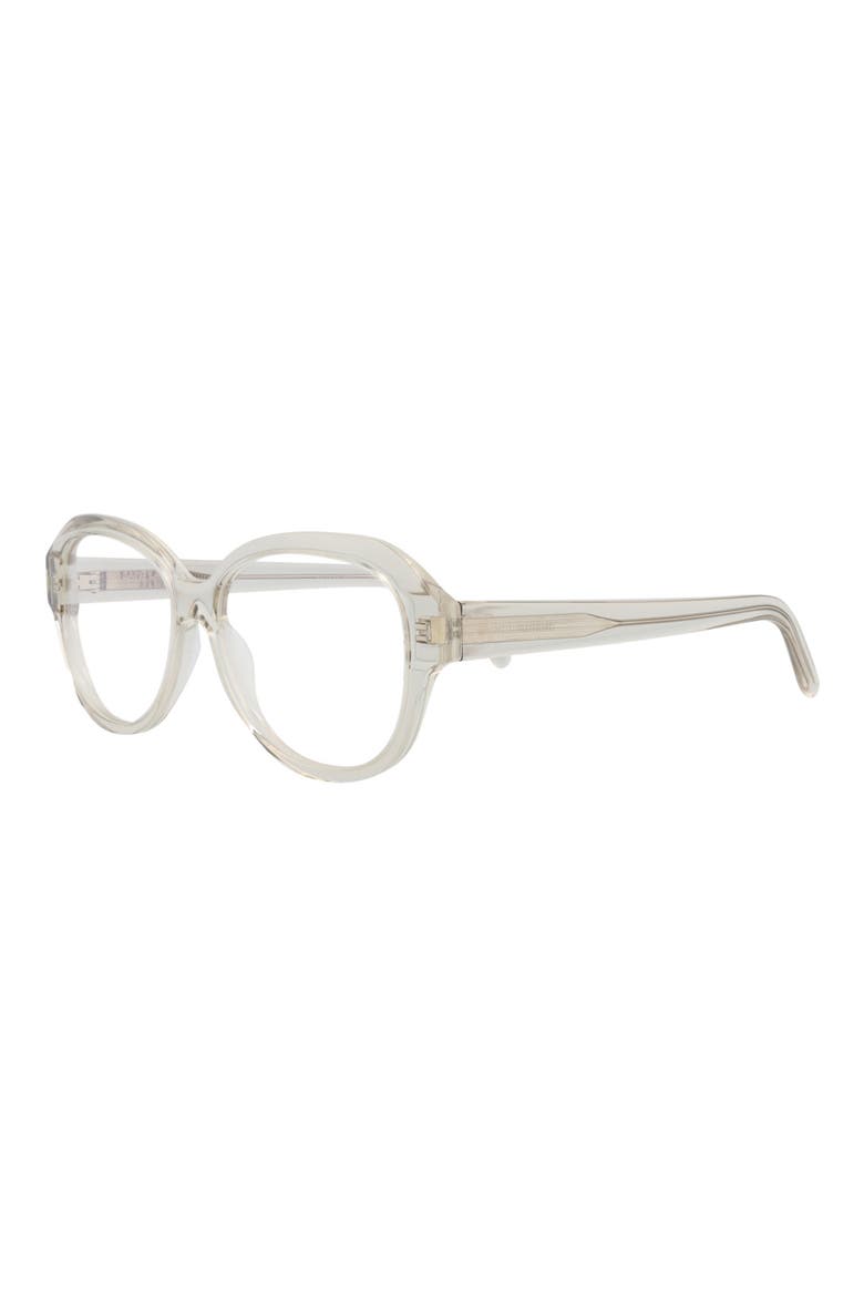 57mm Oval Optical Glasses, Alternate, color, BEIGE BEIGE TRANSPARENT