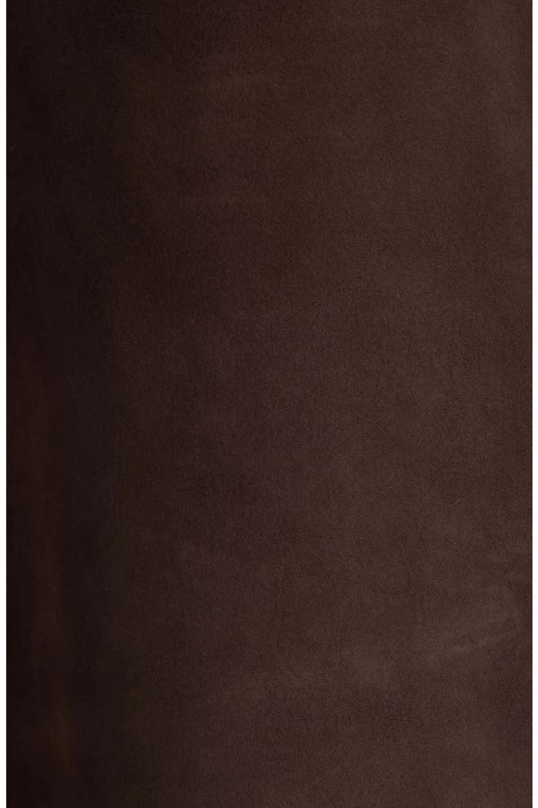 Leather Sleeveless Shift Minidress, Alternate, color, CACAO