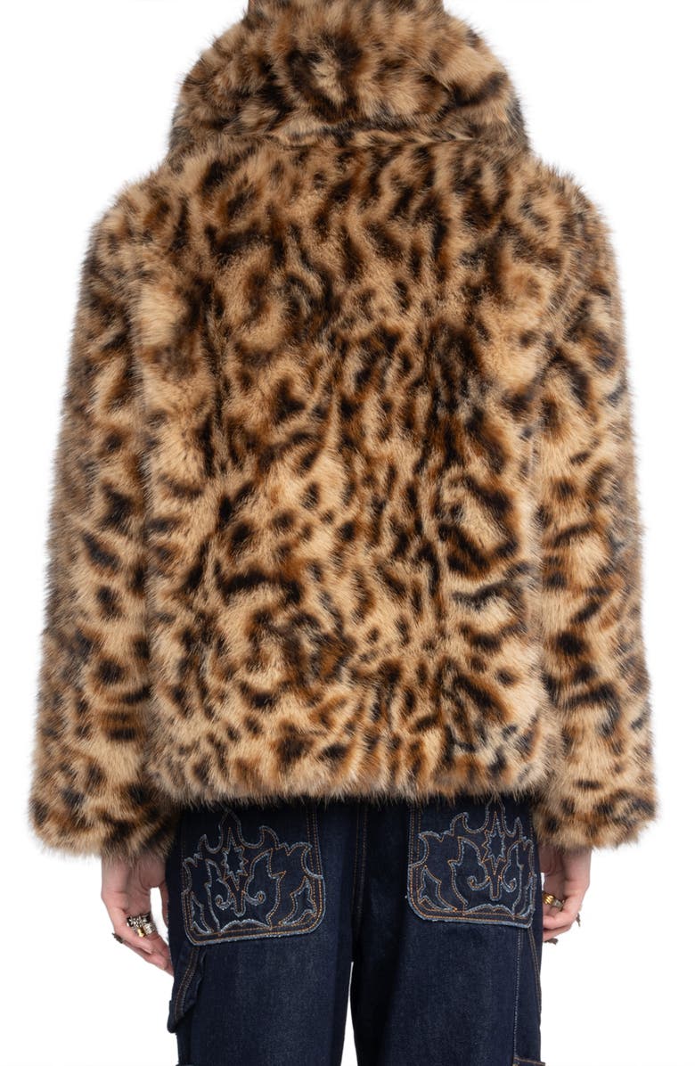 Zadig & Voltaire Finito Faux Fur Jacket, Alternate, color, Wood