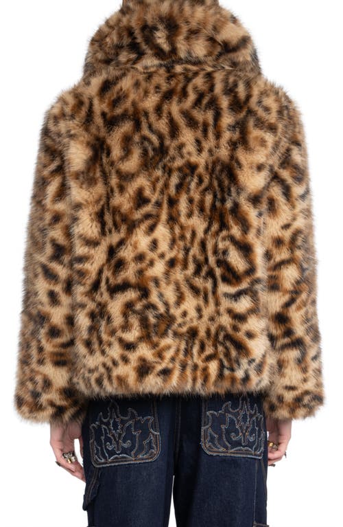 Zadig & Voltaire Leopard-print Faux-fur Coat In Brown