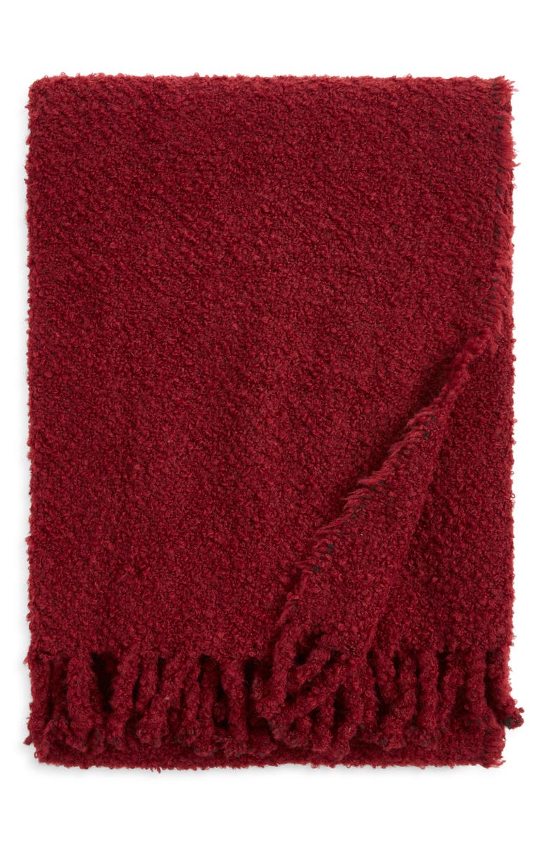 Nordstrom Haven Tassel Throw, Main, color, Red Grape