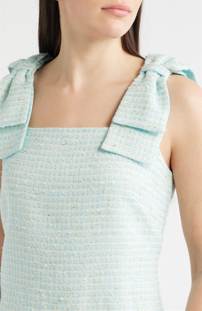 Lilly Pulitzer<sup>®</sup> Anders Skirted Tweed Romper, Alternate, color, Capri Blue Fantasy Boucle