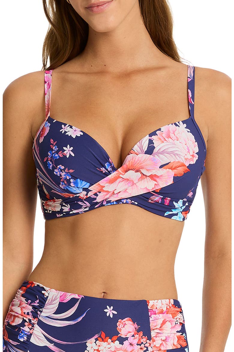 Indochine Crossover Bikini Top, Main, color, FRENCH NAVY
