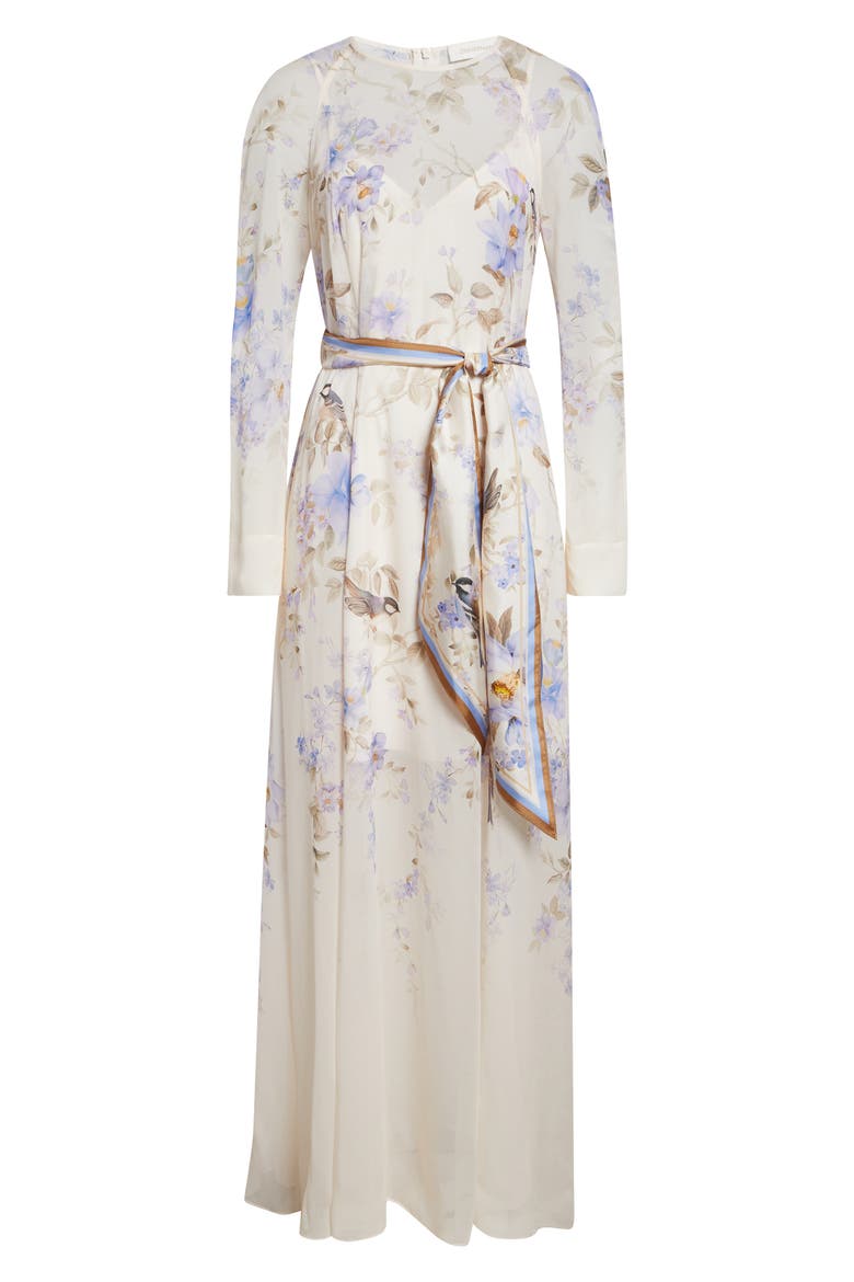 Luna Long Sleeve Maxi Dress, Alternate, color, BLUE SONGBIRD