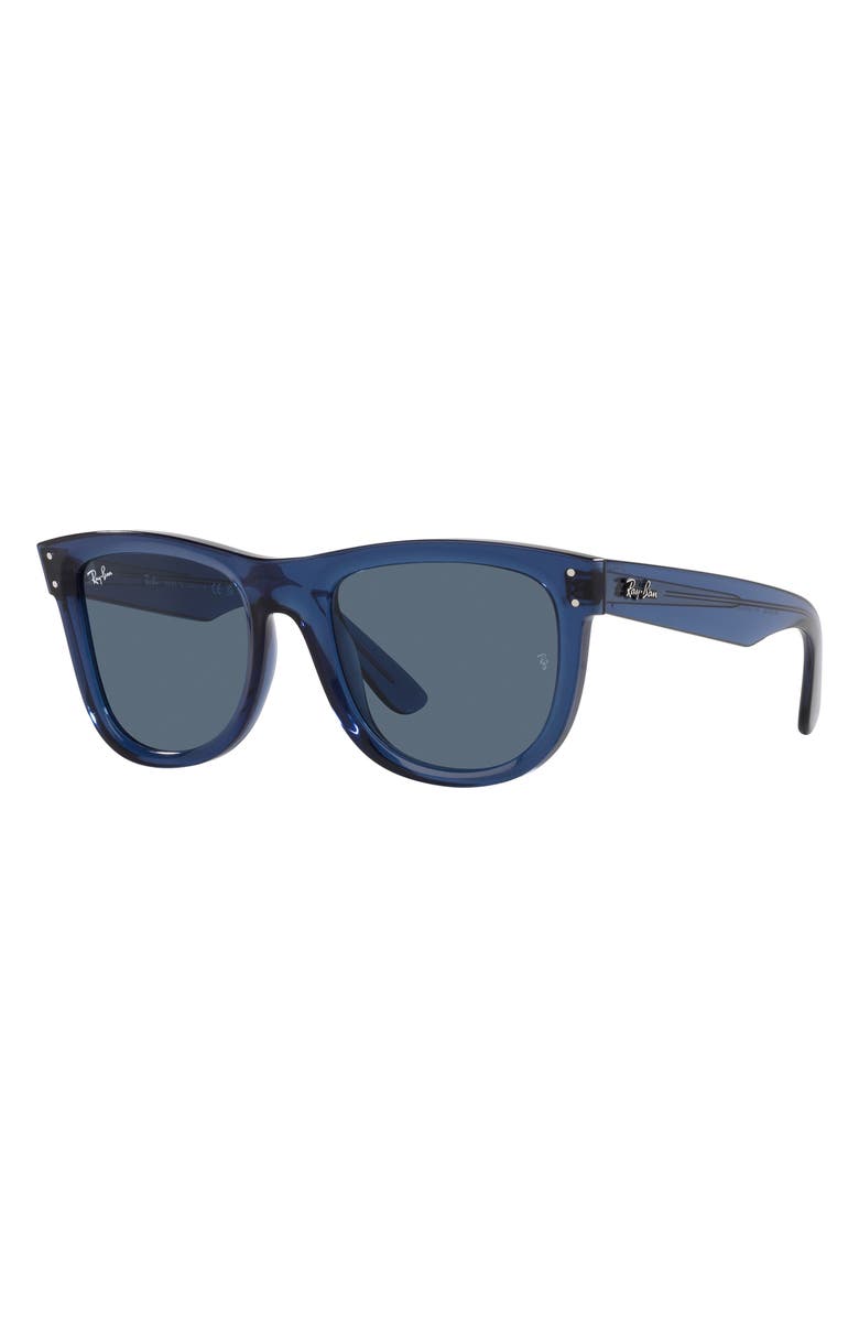 Ray-Ban Reverse Wayfarer 53mm Square Sunglasses, Alternate, color, Dark Blue