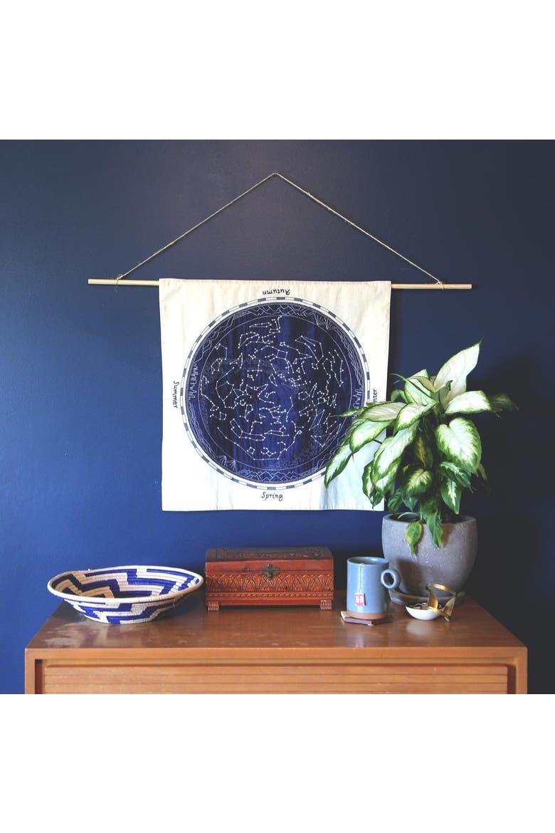 Constellation Wall Hanging, Alternate, color, Blue