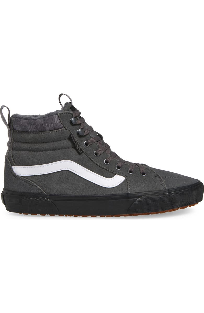 Vans Filmore Vansguard High Top Sneaker, Alternate, color, Sherpa Suede Pewter/ Blk