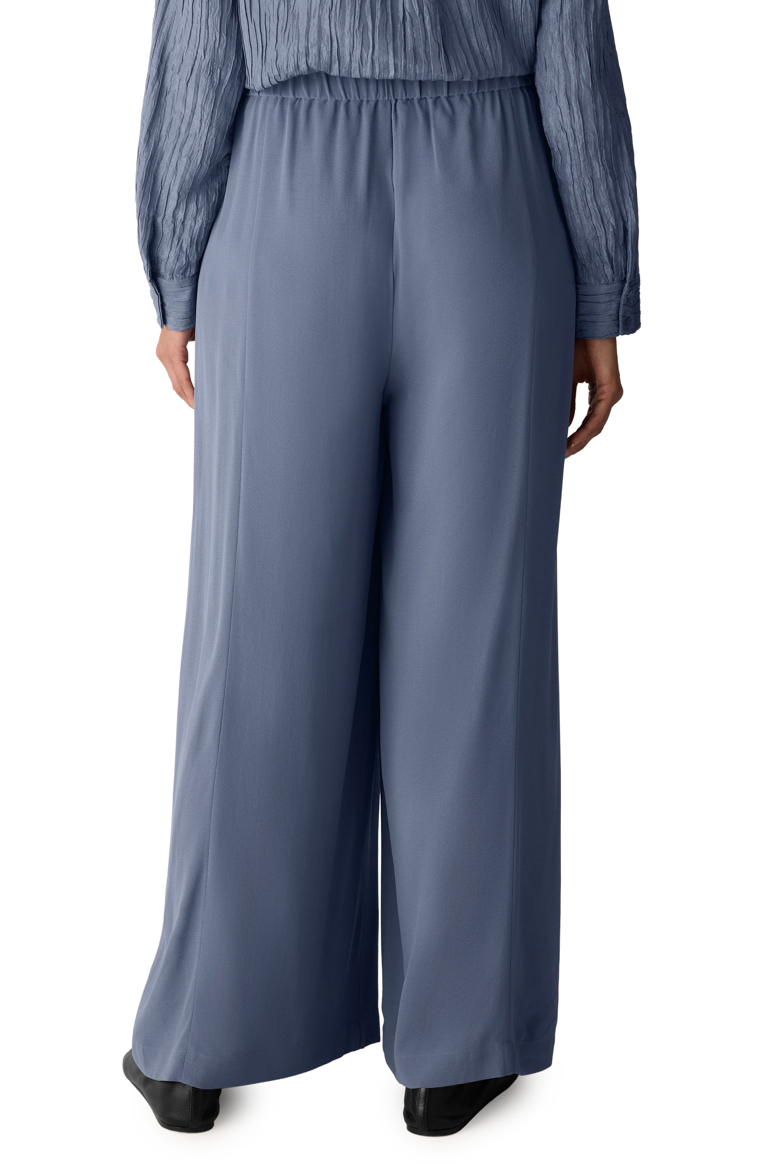 Pull-On Satin Wide Leg Pants - image 2