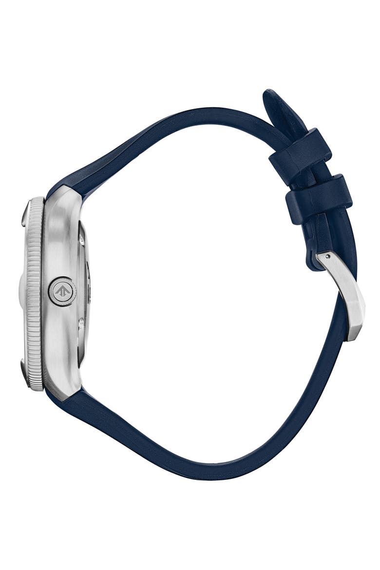 Promaster Dive Faux Leather Strap Watch, 46mm, Alternate, color, BLUE