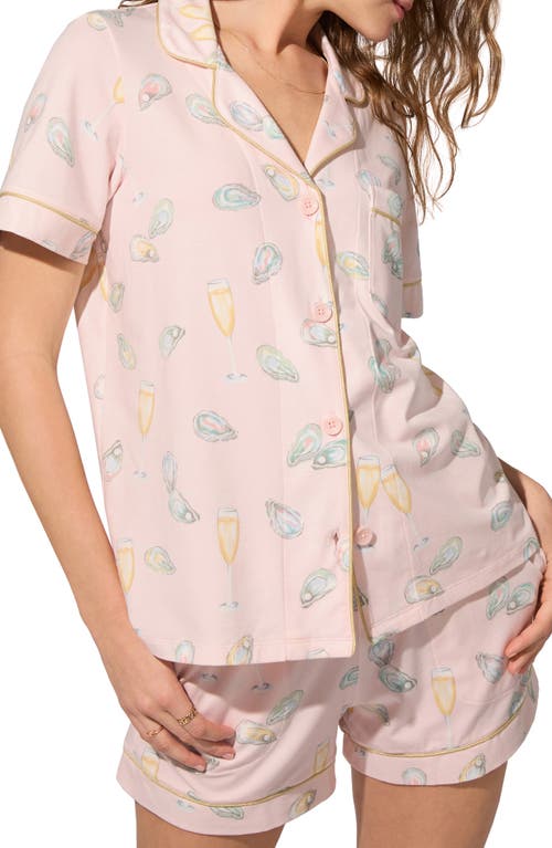 Bedhead Pajamas Print Jersey Short Pajamas In Pink