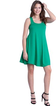 24seven Comfort Apparel Sleeveless A-Line Fit and Flare Skater Dress