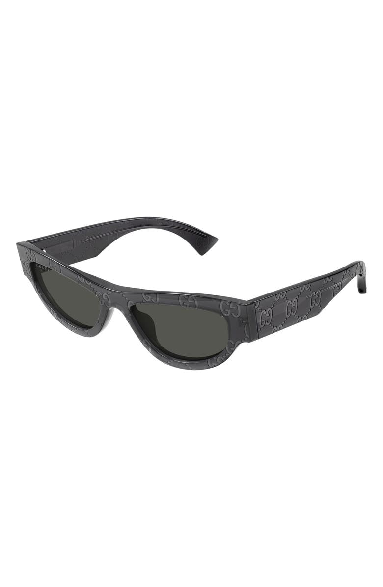 Gucci 53mm Cat Eye Sunglasses, Alternate, color, Grey