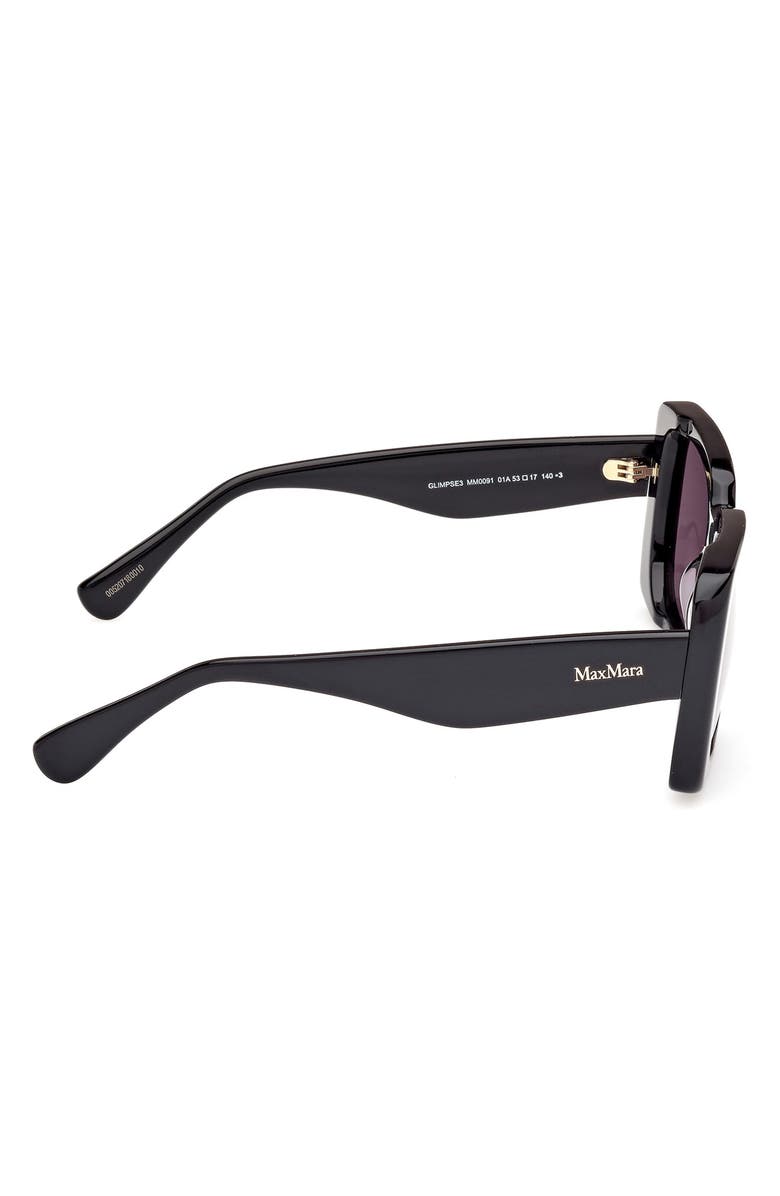 Max Mara 53mm Rectangular Sunglasses, Alternate, color, 