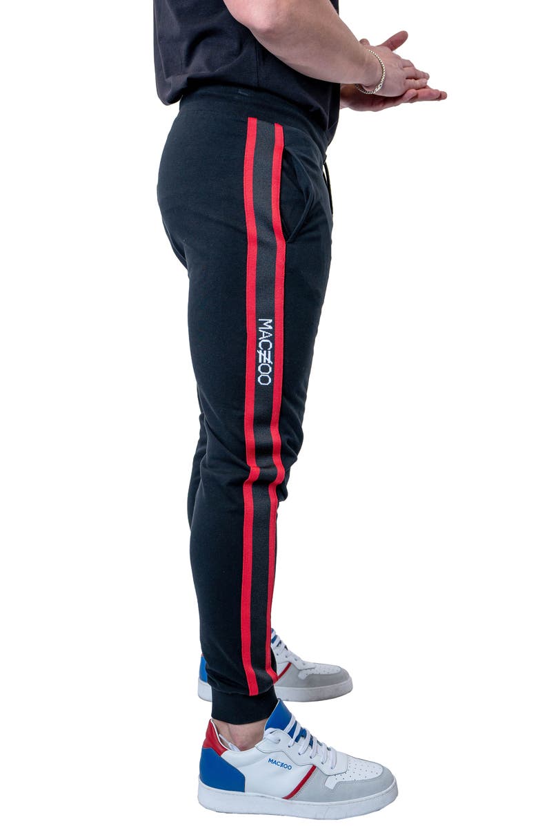 Maceoo Leo Logo Stripe Joggers, Alternate, color, Black