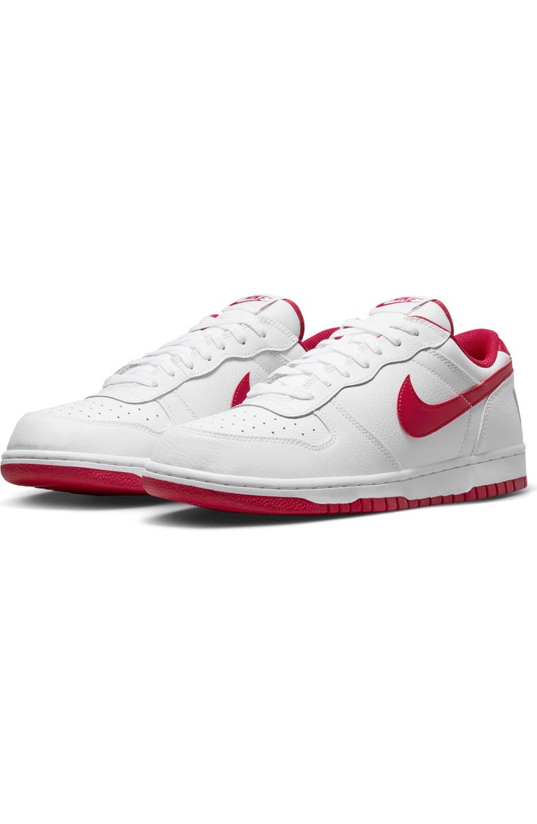 Nike Big Nike Low Basketball Sneaker, Main, color, White/ Gym Red