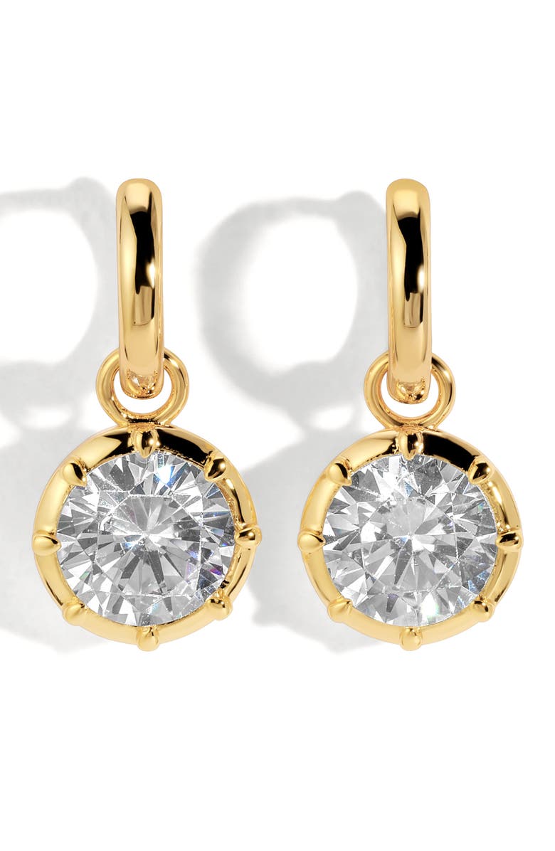 LILI CLASPE Celeste Charm Huggie Hoop Earrings, Main, color, Gold