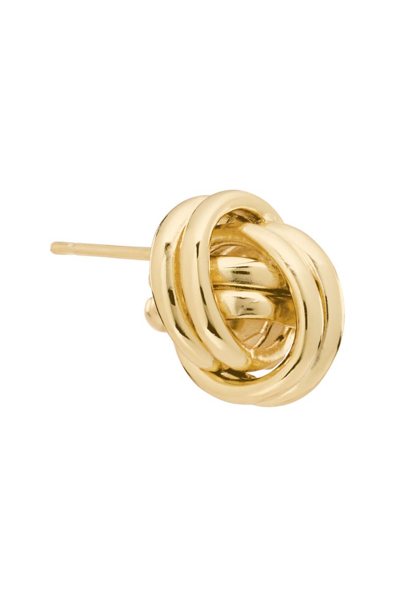 Knot Stud Earrings, Alternate, color, GOLD