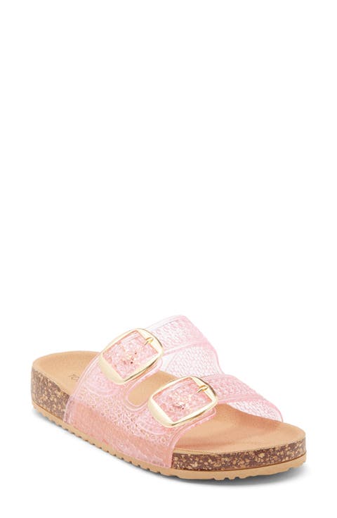 Seattle Clear Double Strap Slide Sandal (Women)