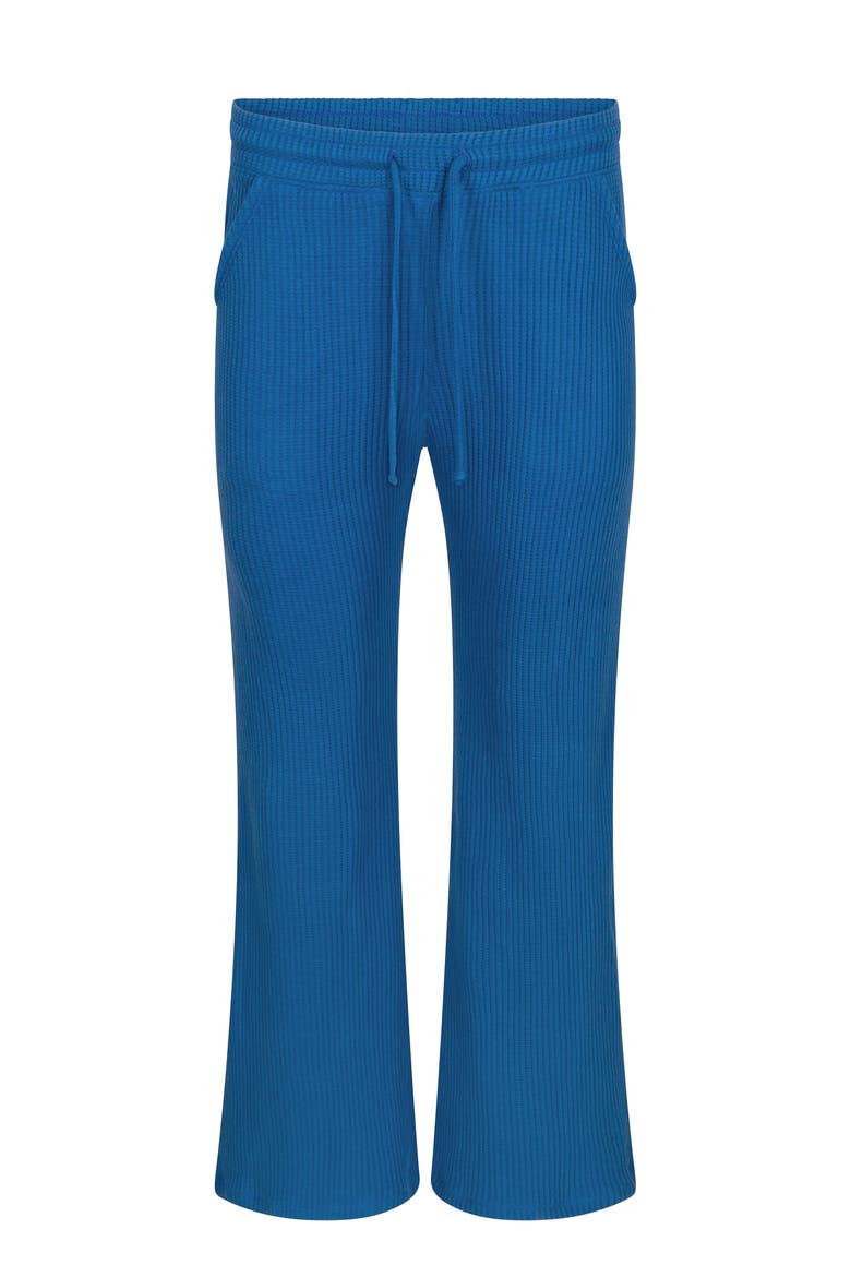 Jules Waffle Knit Organic Cotton Drawstring Pant, Main, color, Marine