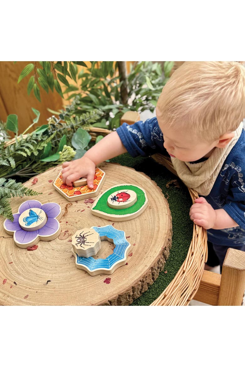 Who's Hiding? Garden Bug Puzzles - Set of 4, Alternate, color, Multicolored