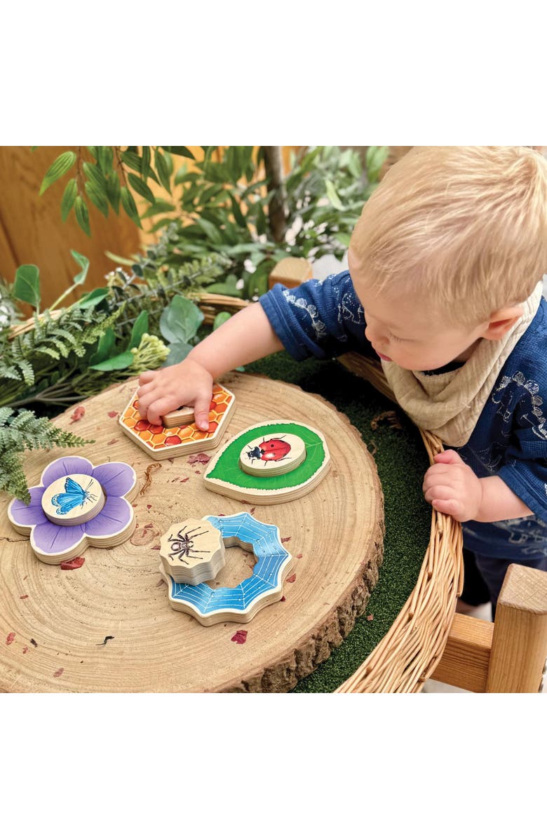 Yellow Door Who's Hiding? Garden Bug Puzzles - Set of 4, Alternate, color, Multicolored