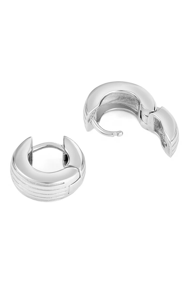Slim Aurelia Huggie Hoop Earrings, Alternate, color, SILVER