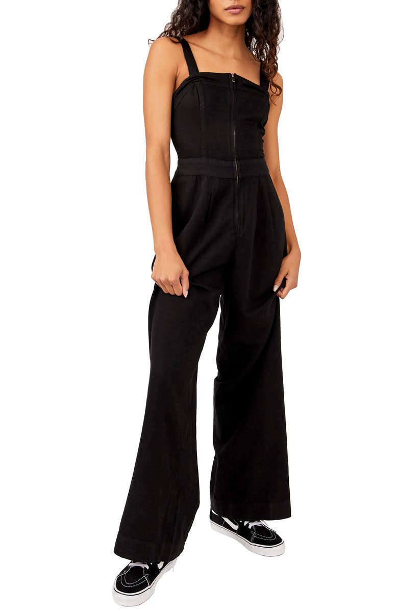 Free People Call on Me Flare Leg Jumpsuit, Main, color, 