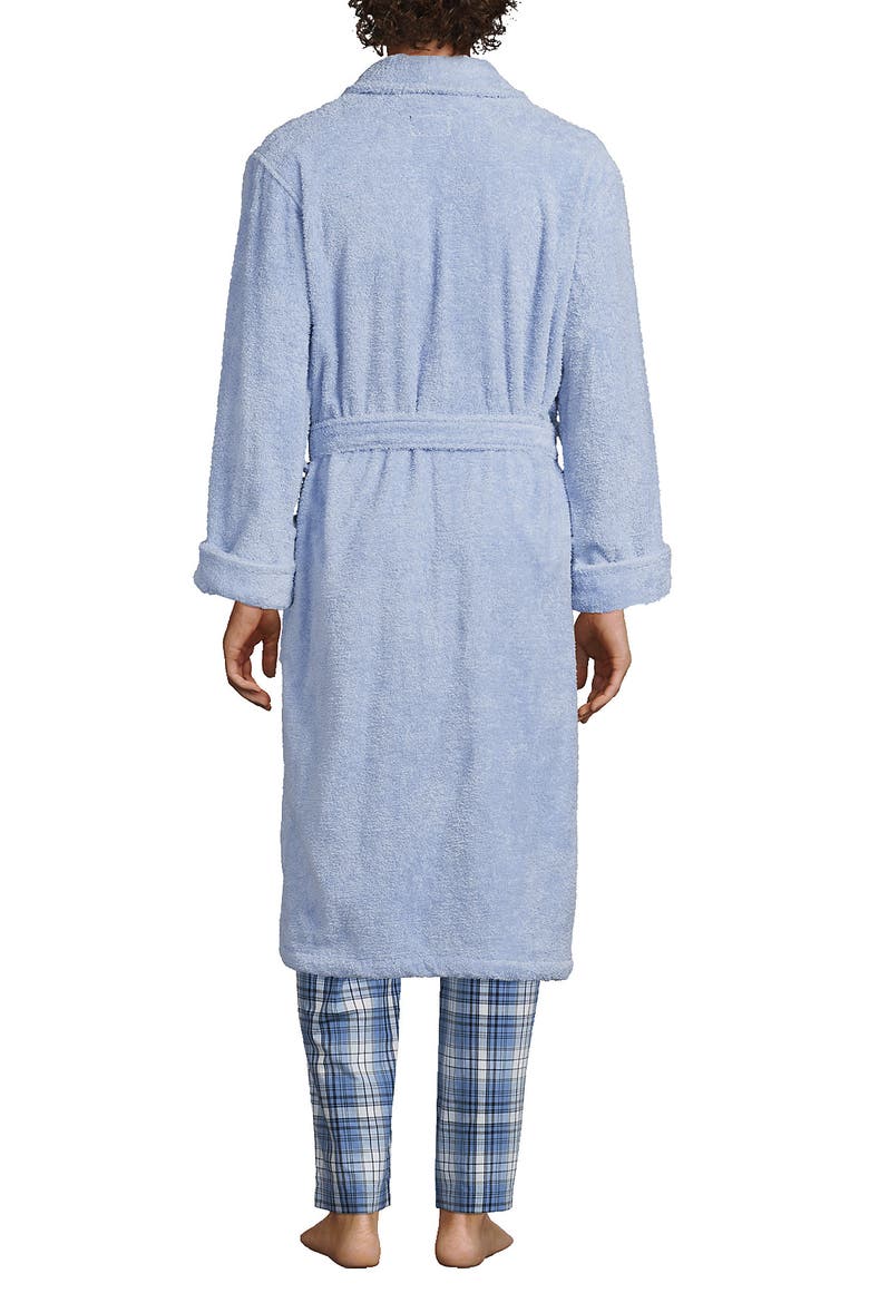 Calf Length Turkish Terry Robe, Alternate, color, Soft Blue Haze