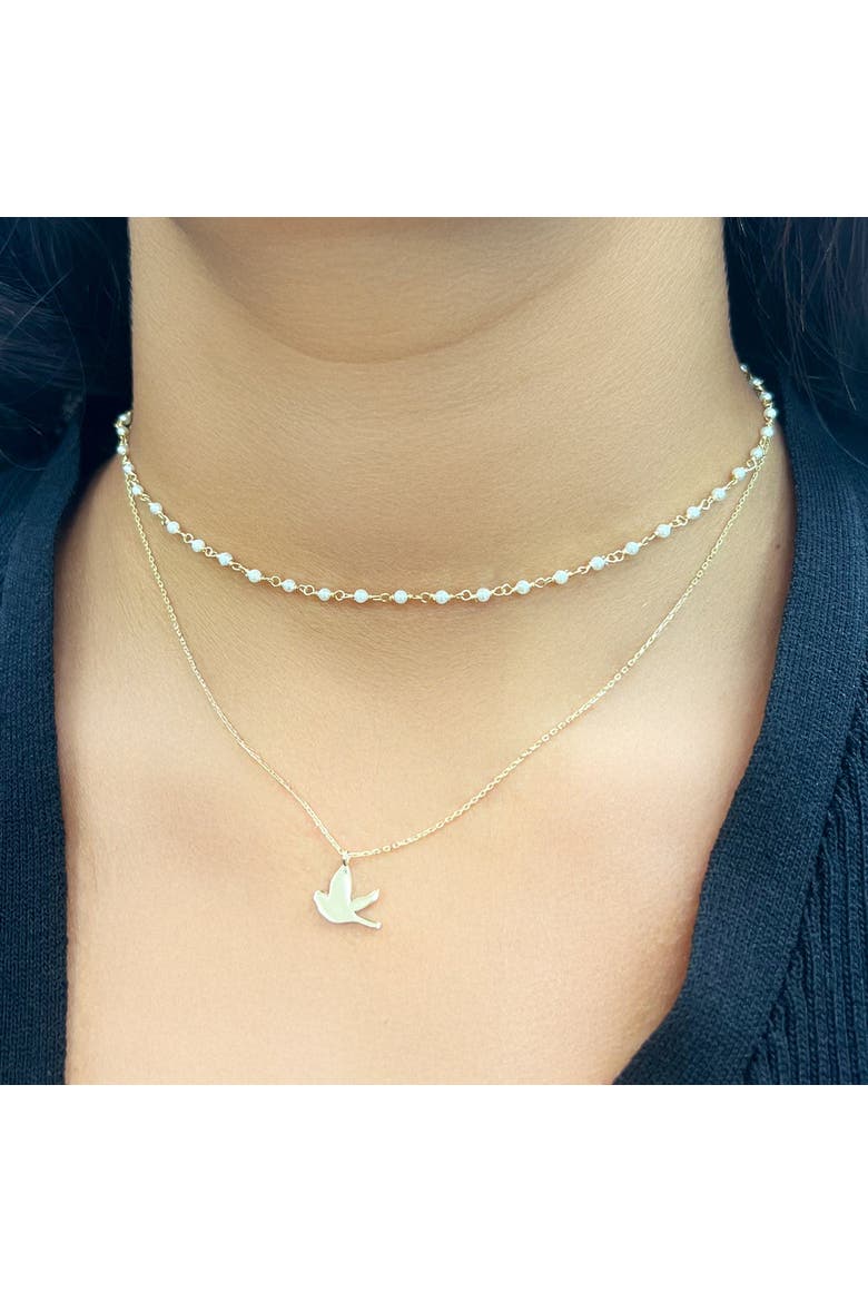 Gold Dove Necklace, Alternate, color, Yellow Gold