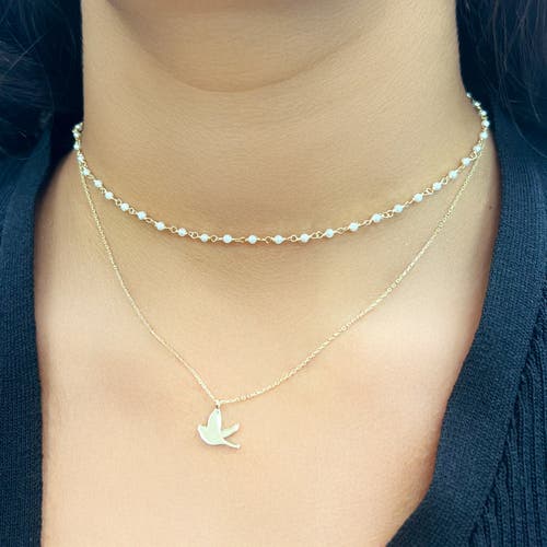 The Lovery Fine Jewelry Gold Dove Necklace In Gold