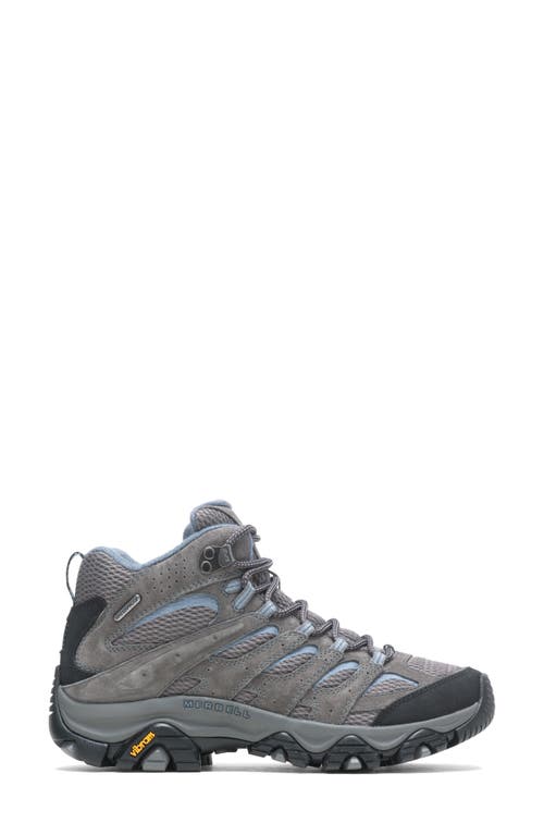 Merrell Womens Suede High Top Hiking Shoes In Granite