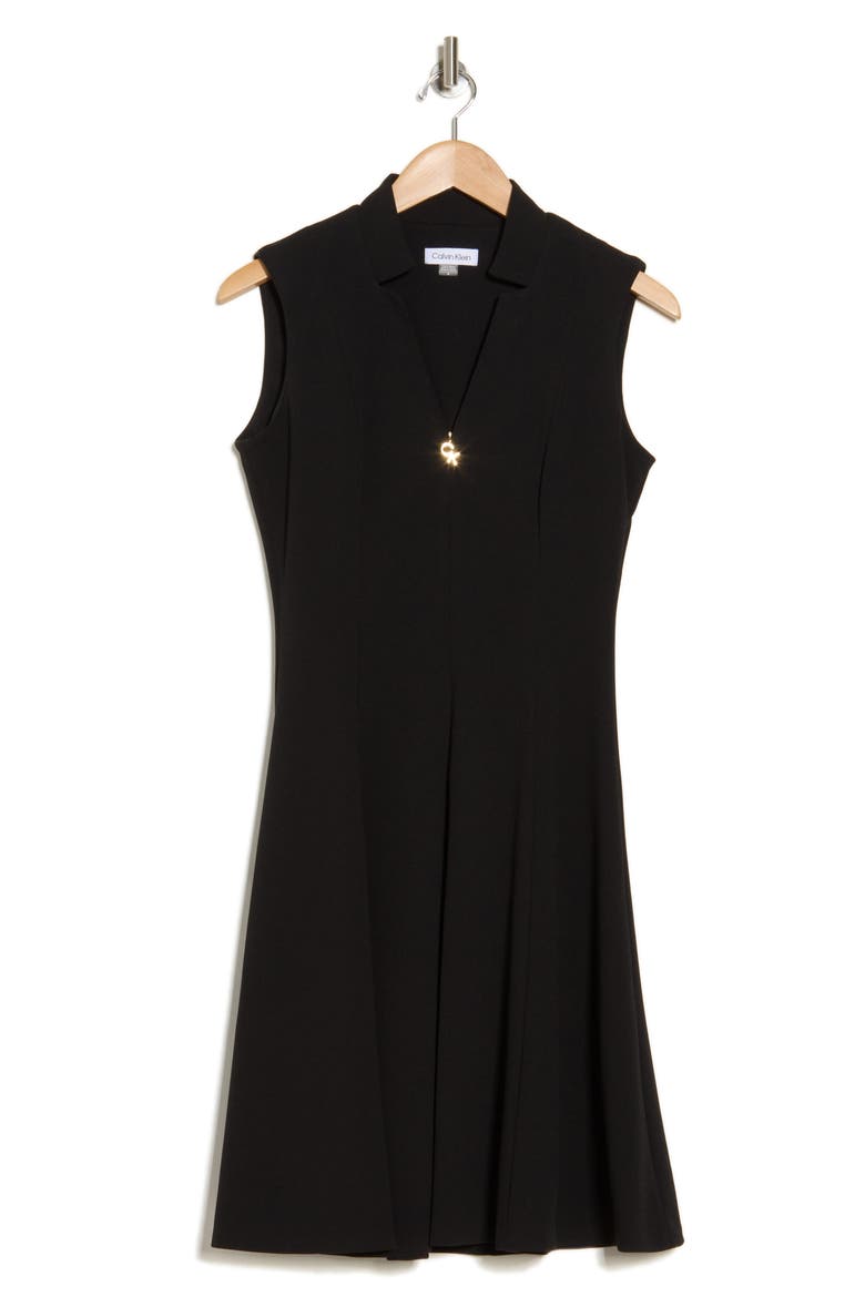 calvin klein sleeveless flounce hem a line dress Calvin Klein Women's Sleeveless A-Line Dress - White